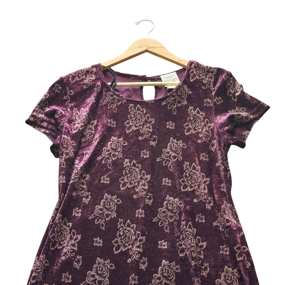Whimsygoth Purple Velvet Dress Womens Witchy Goth Dark‎ Academia 90s